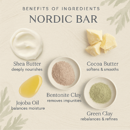 🧼 Solid Cleansing Bar – Nordic Birch & Clay